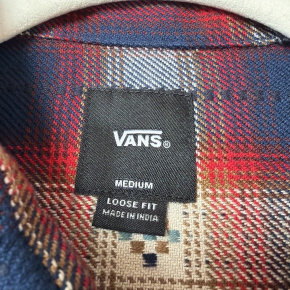 Vans Men Elmbrook Long Sleeve Button Up Flannel Native American Woven Design - Picture 4 of 12